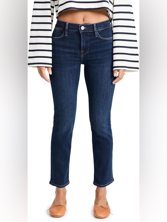 Frame Denim Denim - FRAME sz. 26 Women's Le High Straight Jeans Dark Wash cropped Stretch High-rise